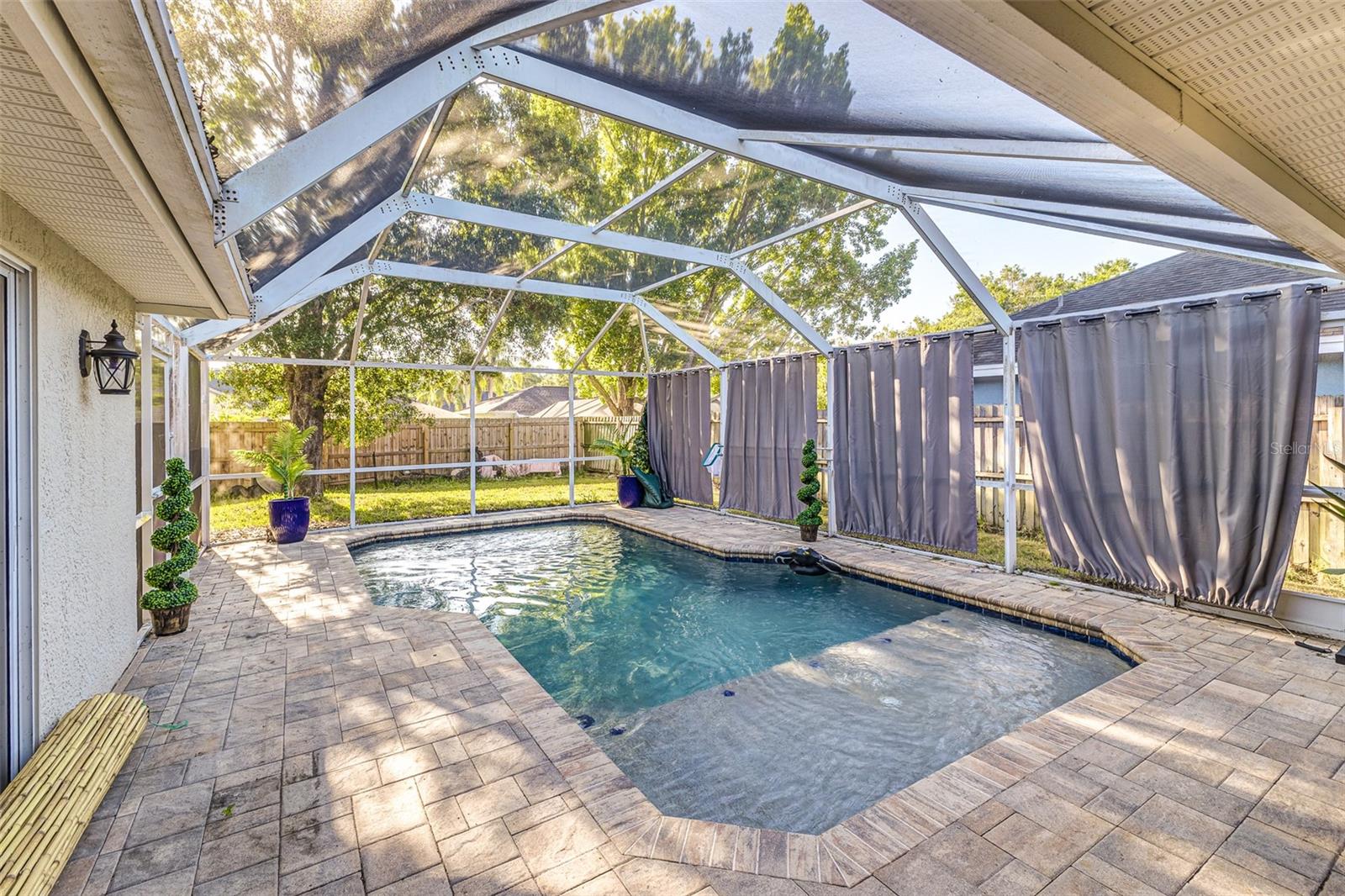 screened in pool