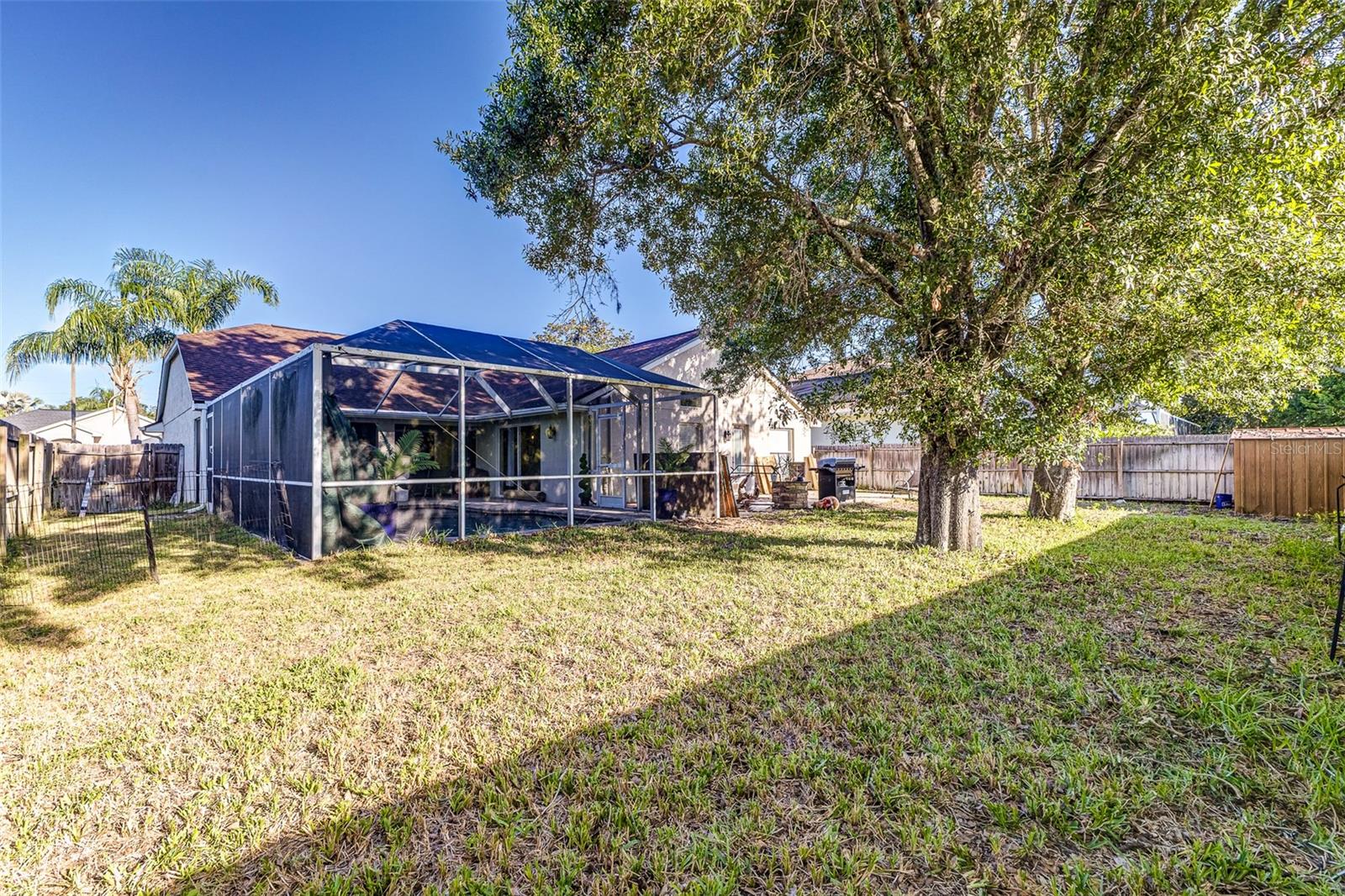 spacious yard