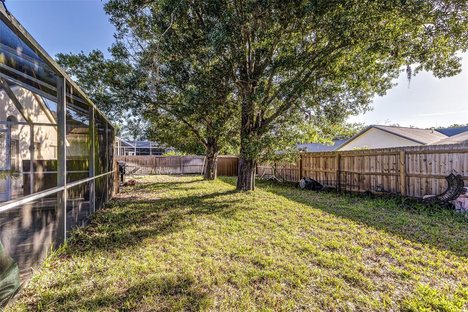 fenced in yard
