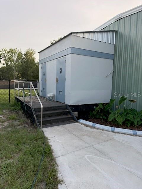 RESTROOMS ATTACHED TO BUILDING