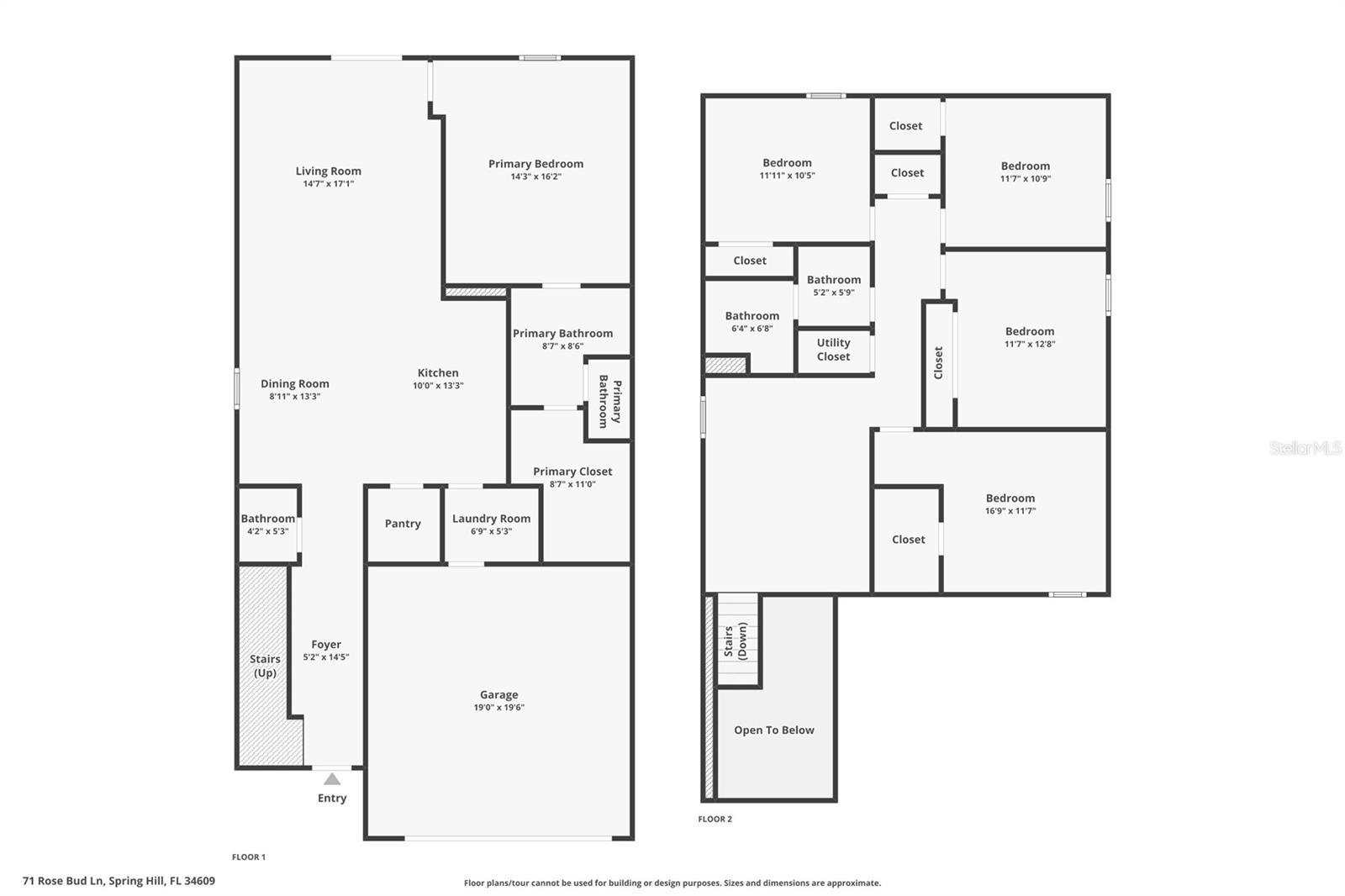 Floor plans 1st and second floors