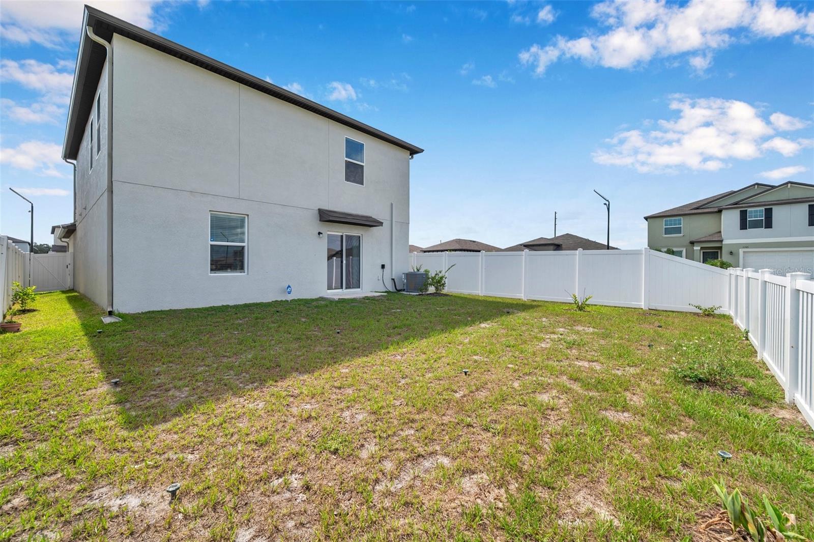 Fully fenced back yard