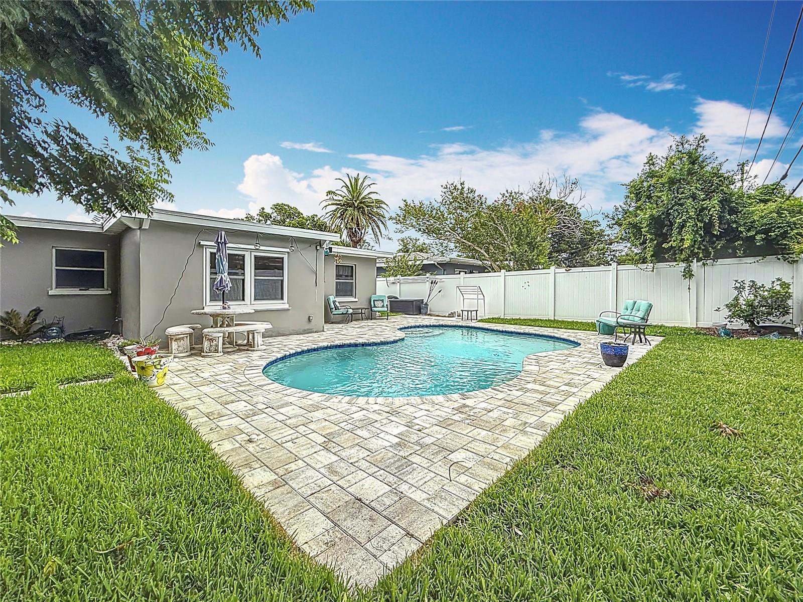Outdoor Living Space & Pool Area