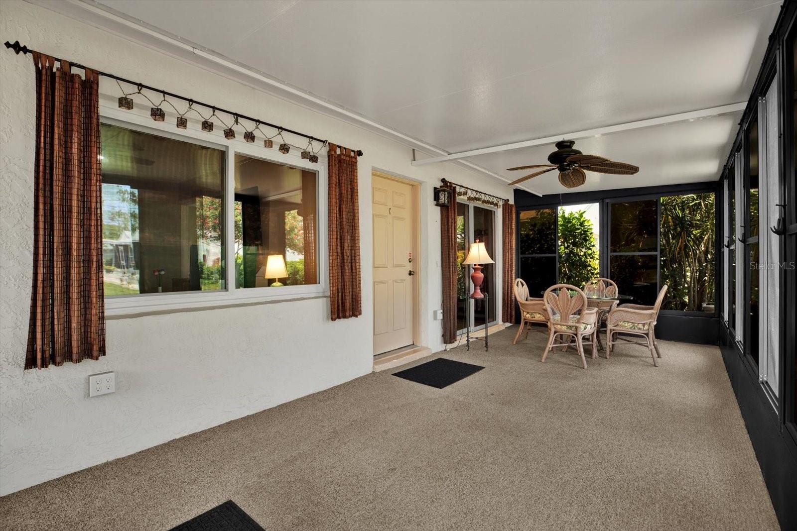 Expansive 250 sq ft lanai—one of the largest in the community—ideal for indoor/outdoor living and entertaining.