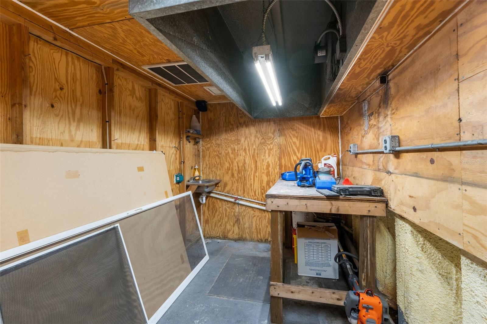 exhaust fan leading outside