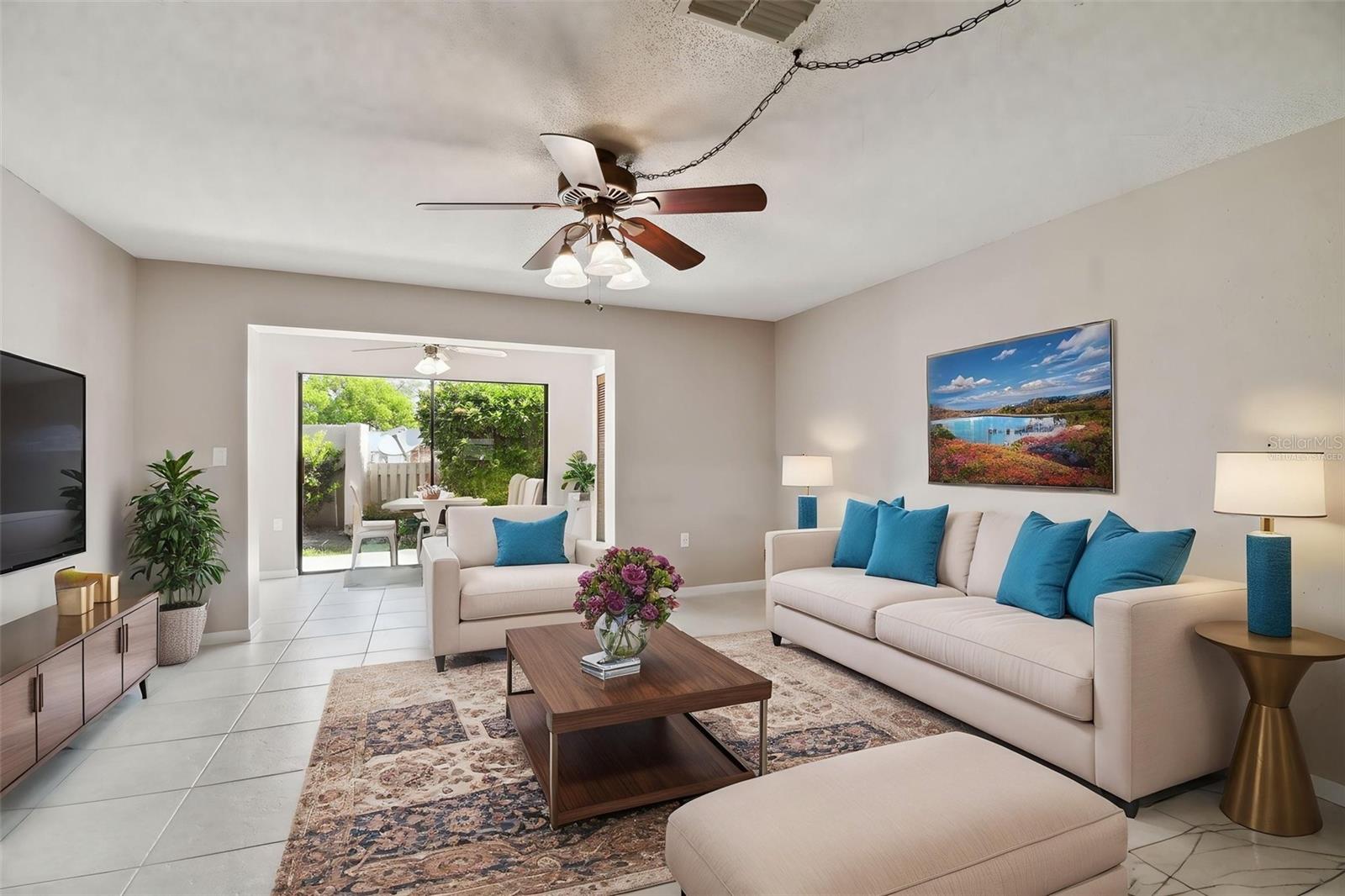 Virtually Staged Living Room