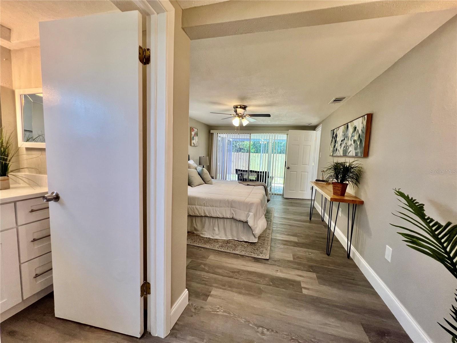 VIEW OF PRIMARY FROM WALK IN CLOSET
