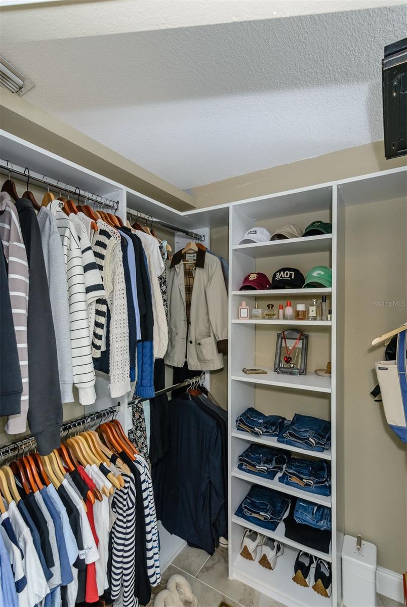 Master walk in closet