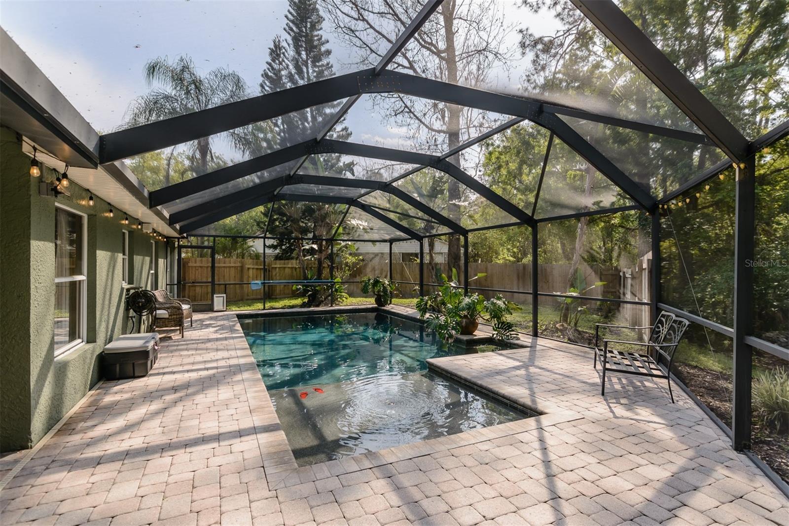Salwater Pool with Sunshelf and views of lush conservation