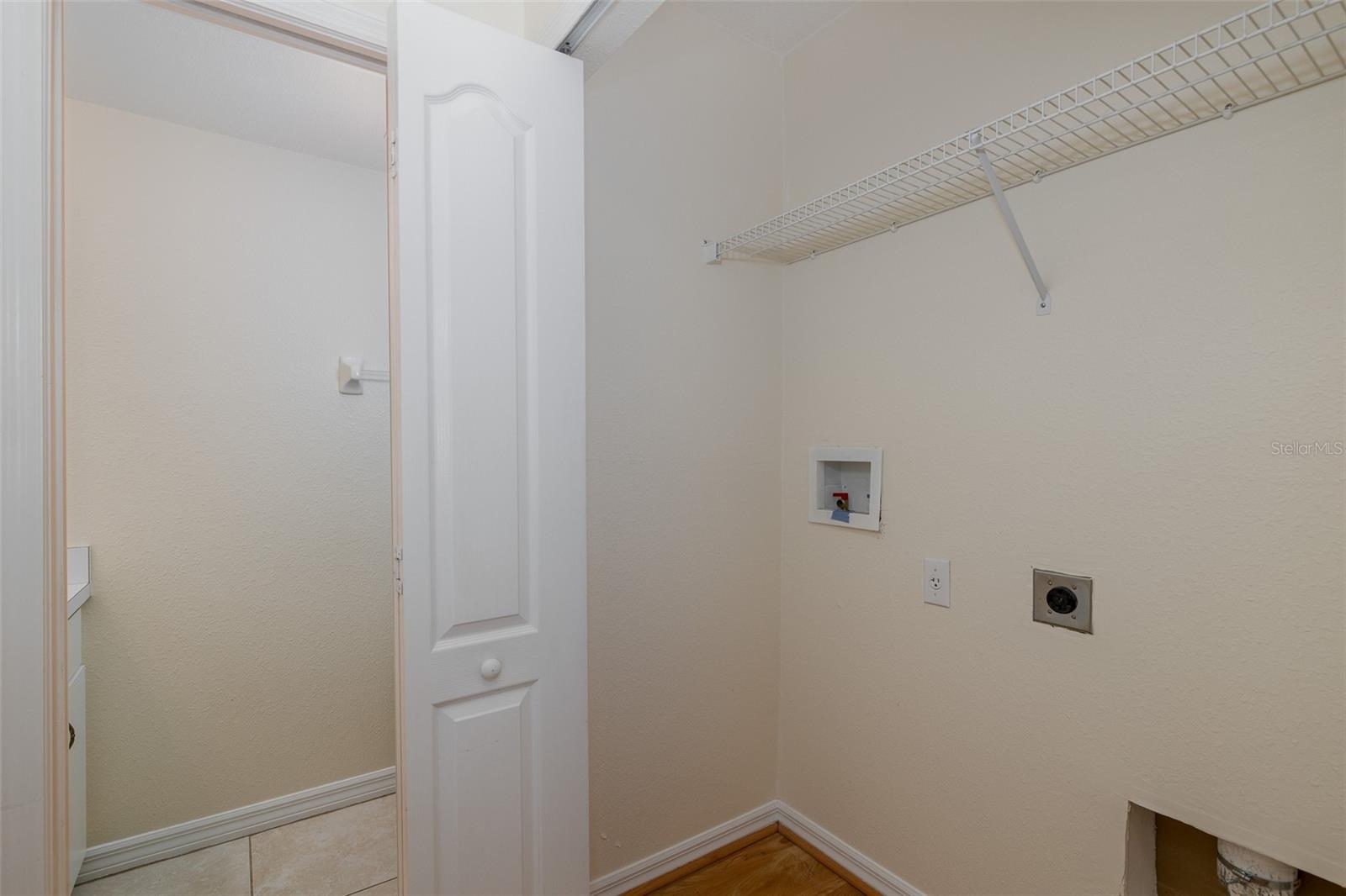 laundry area off hallway first floor