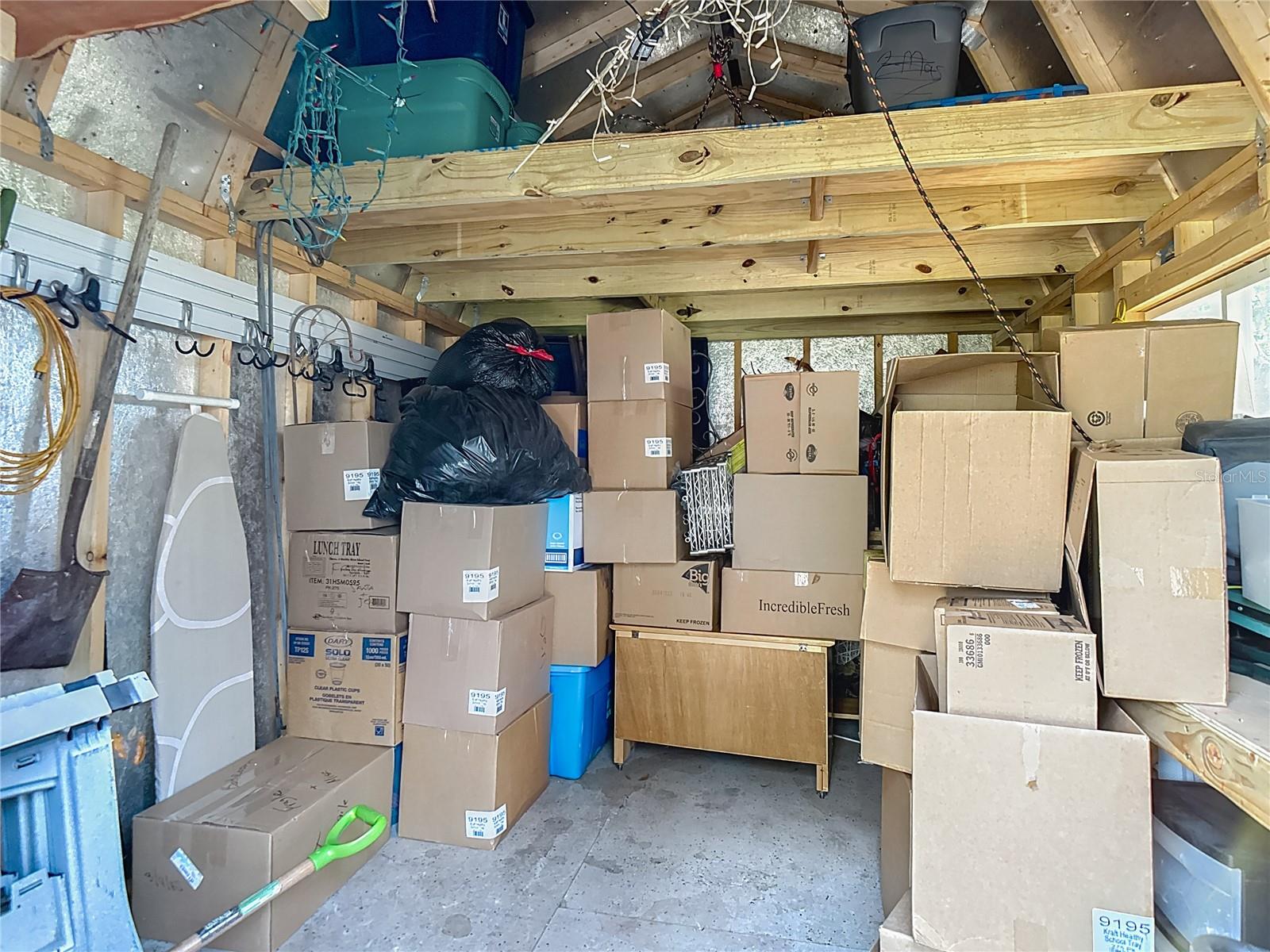 Storage shed with loft area