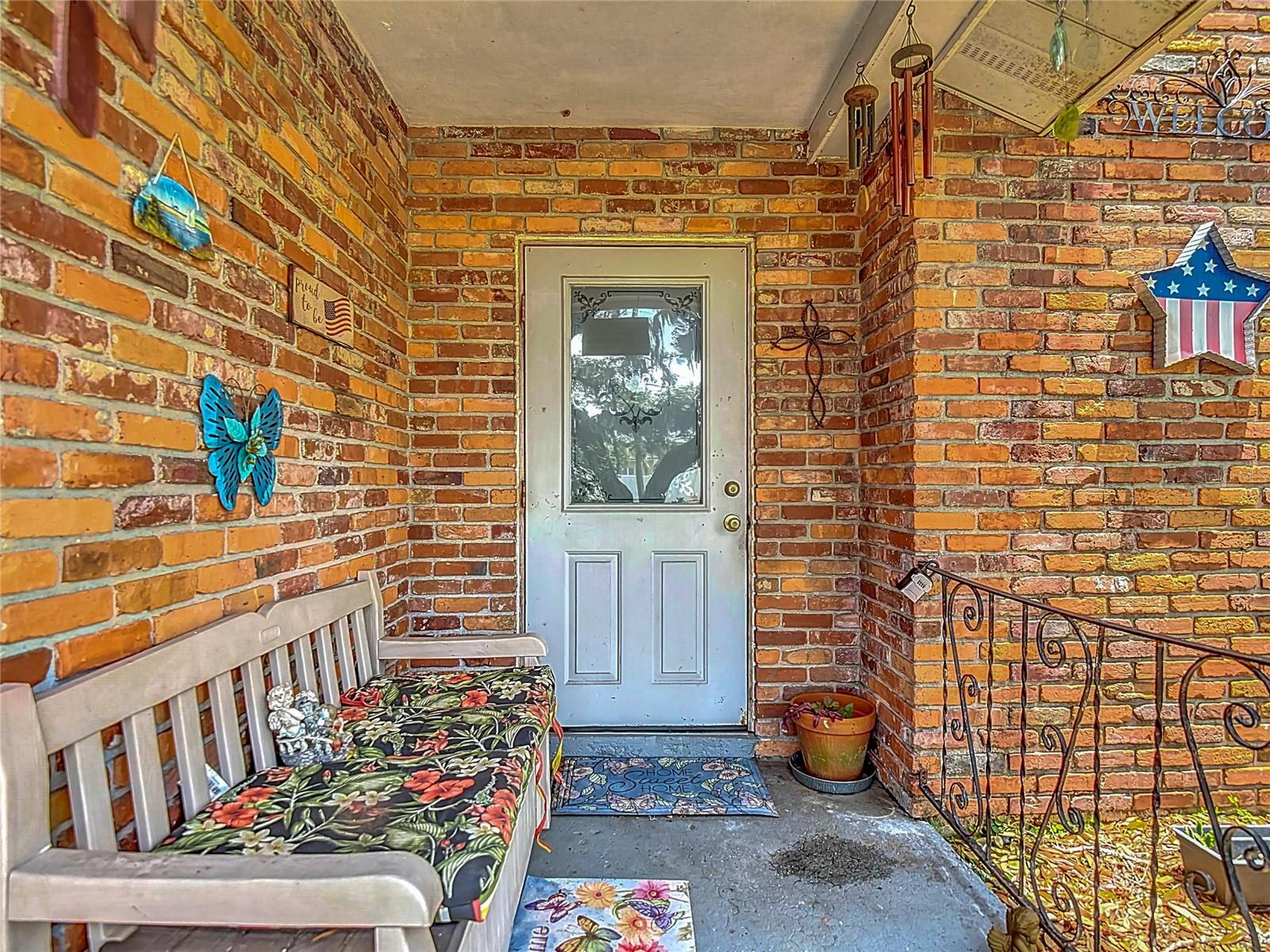 Beautiful brick entry way