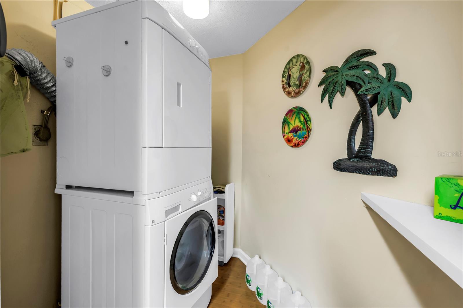 Stack Washer/Dryer in Laundry Room off Kitchen