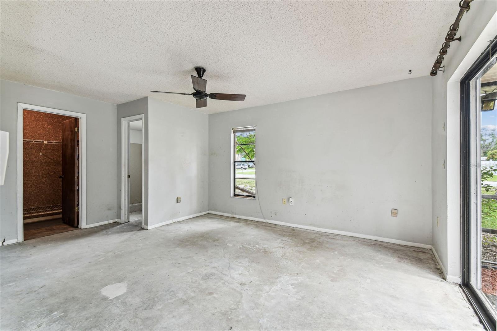 Primary Bathroom with sliding door pool access