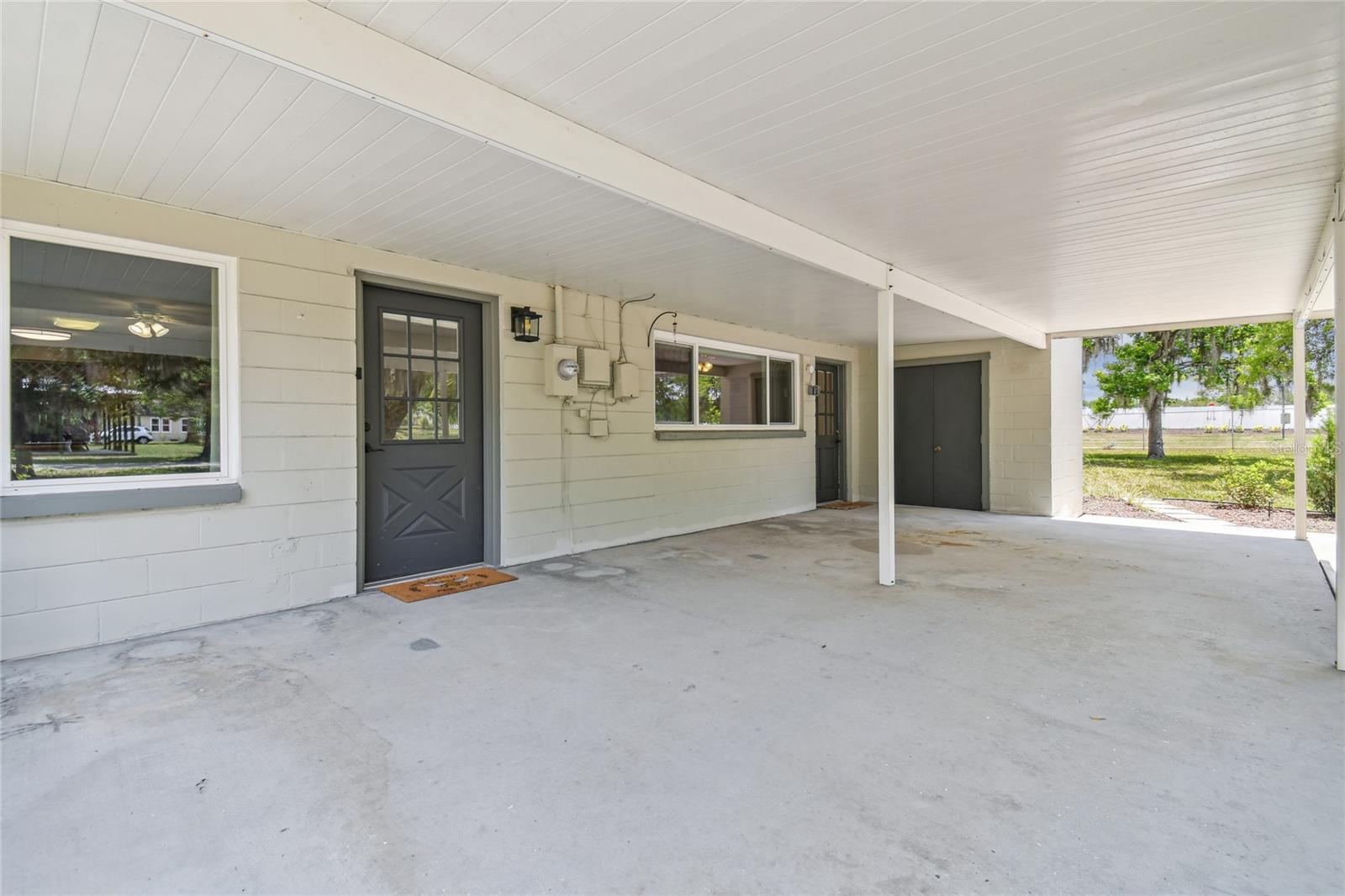 Covered entrance to In Law suite