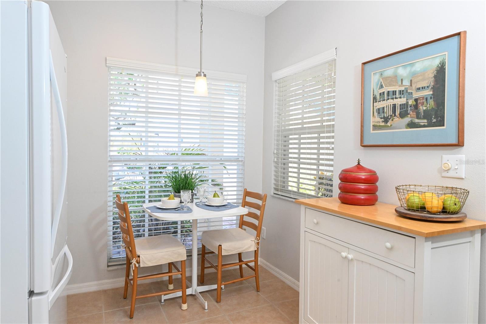 Breakfast nook in kitchen