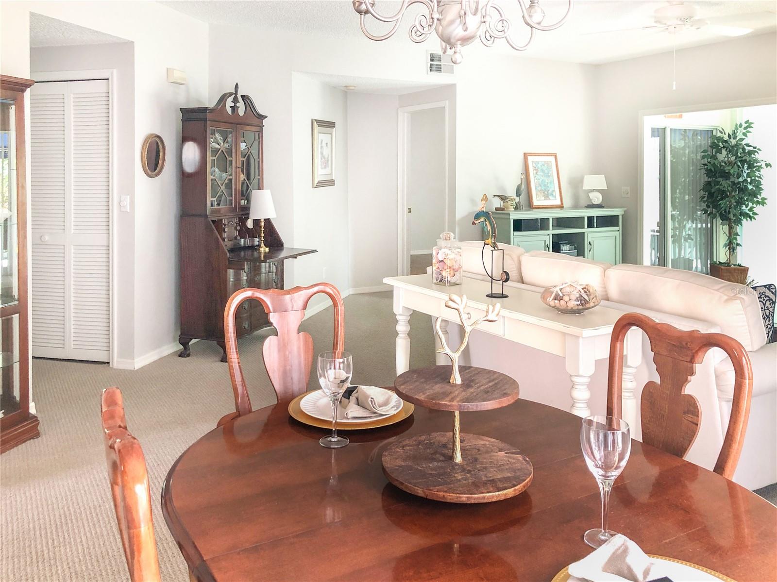 Dining and living area