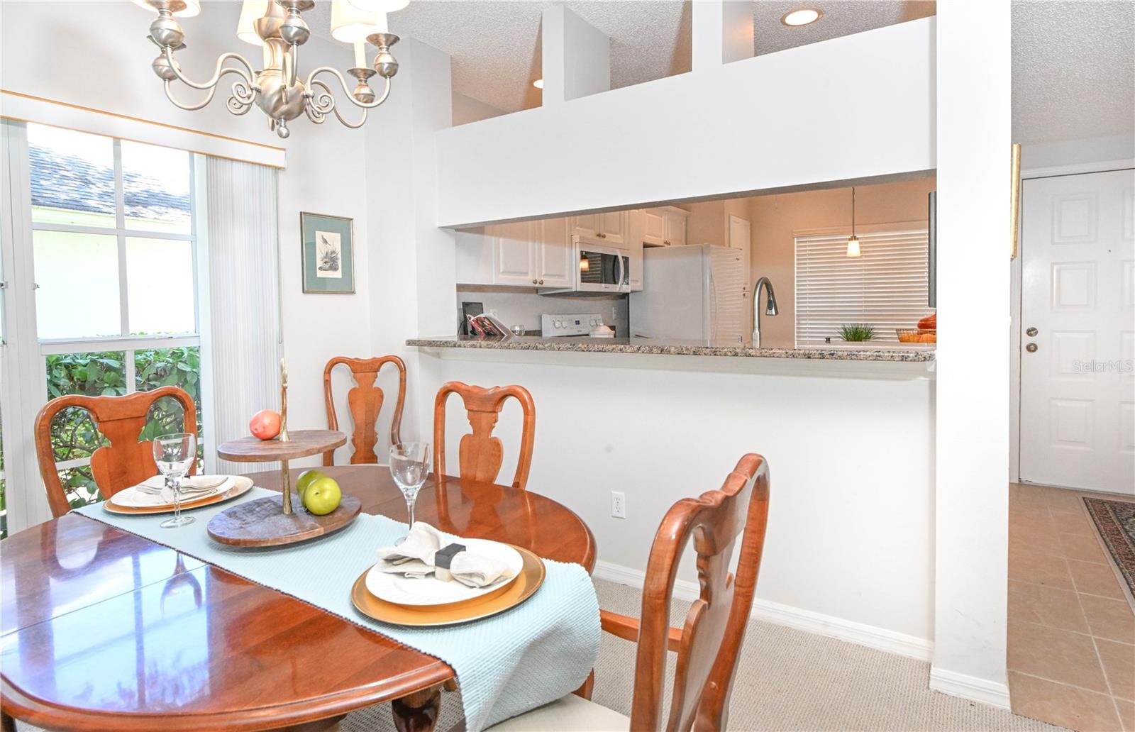 Dining and living area