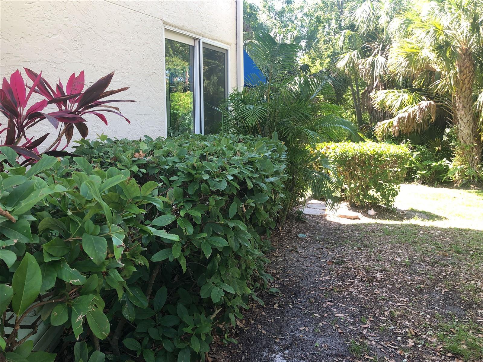 Outside on the side of Condo