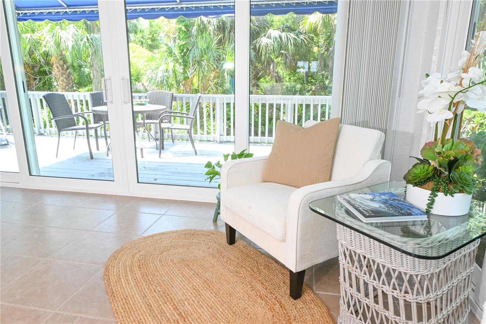 Living room access to patio