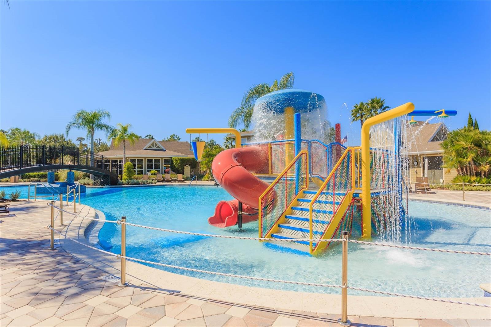 kid splash area at amenities center