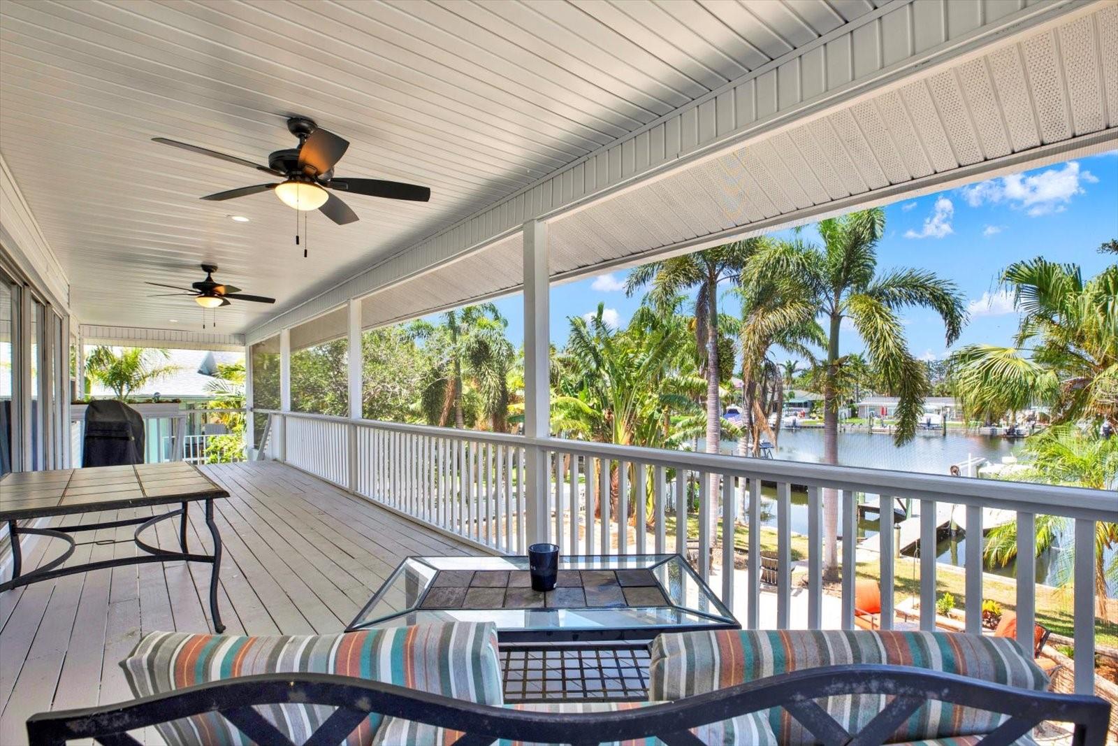 2nd Floor Terrace overlooking the water