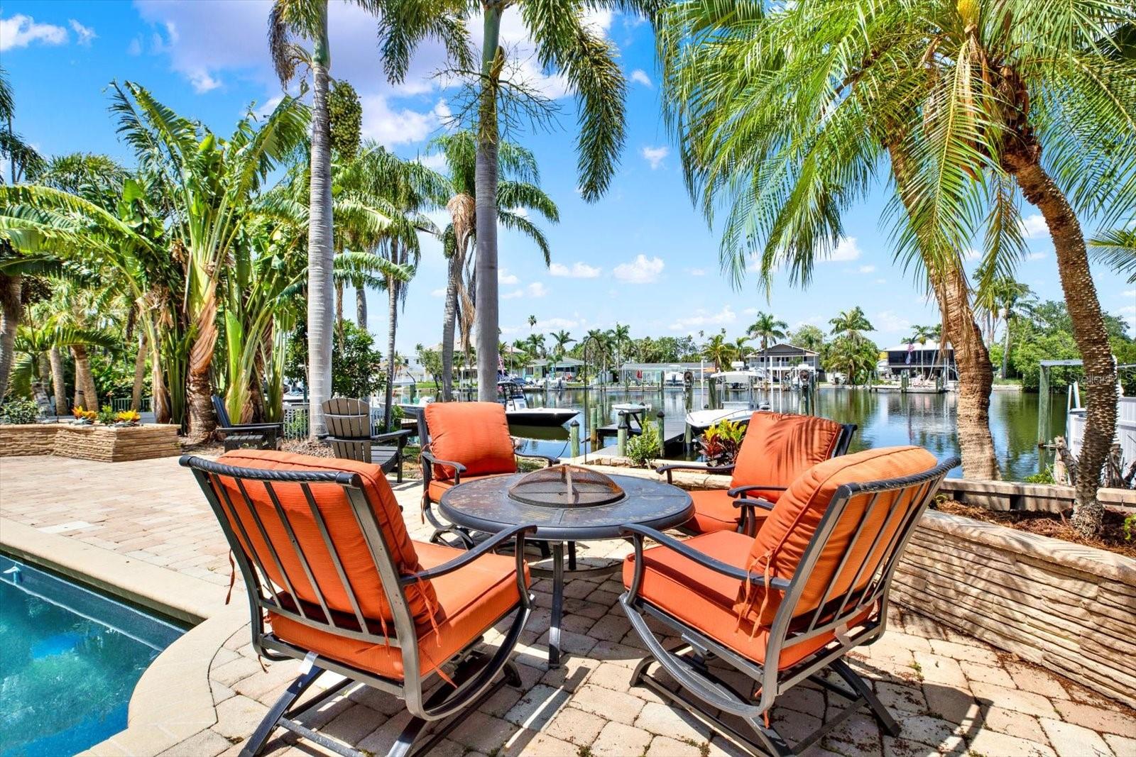 Relax by the pool with view of the passing dolphins
