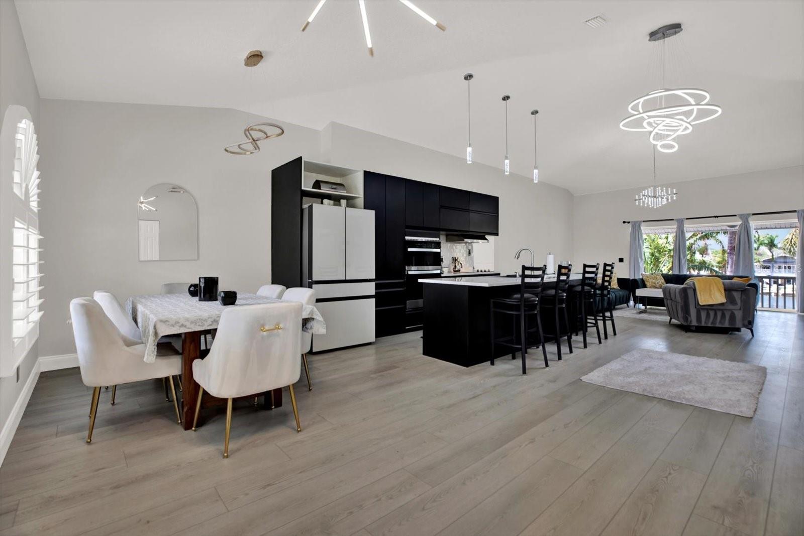 A beautifully lit open floor plan.