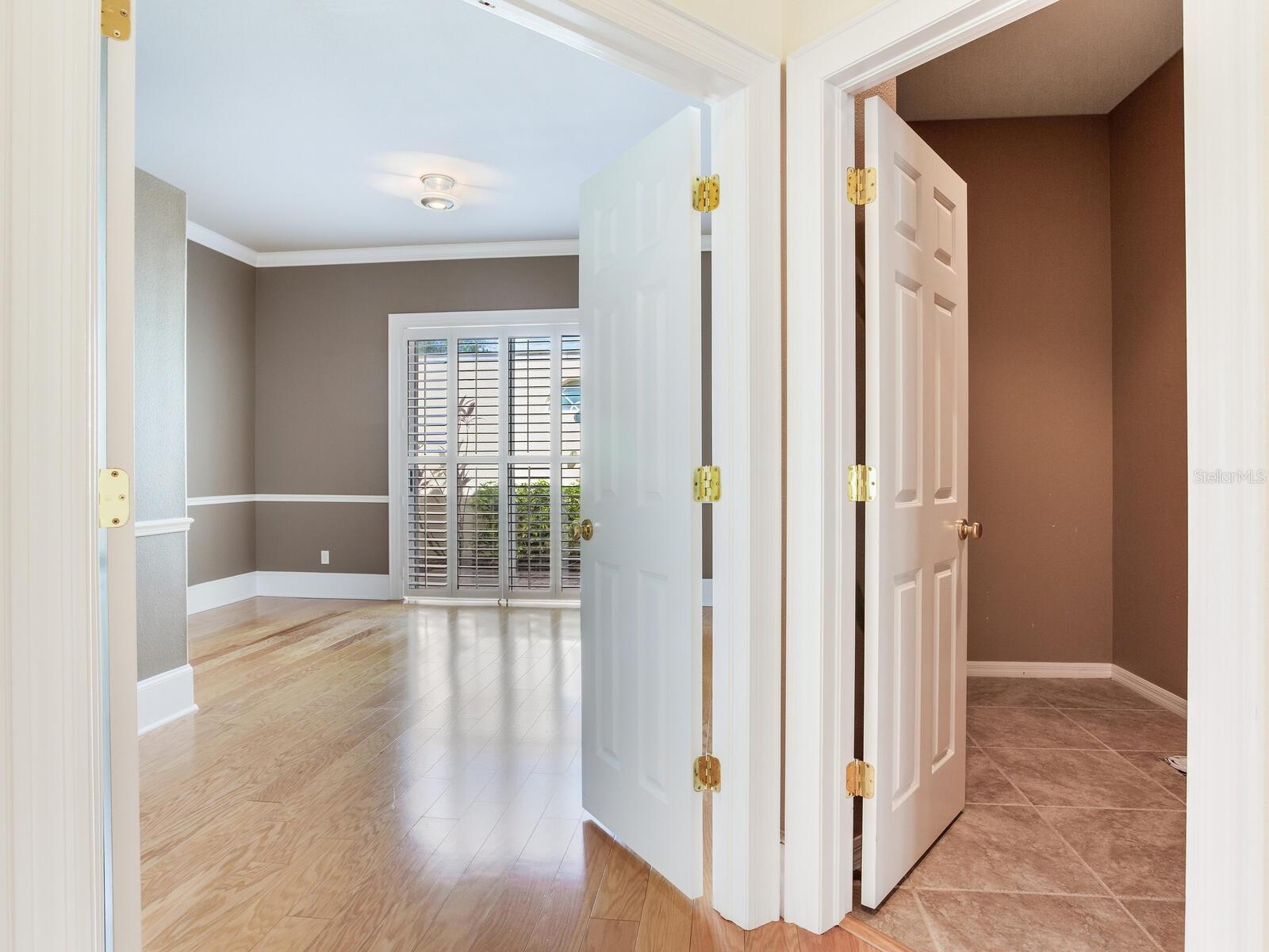 Office / Study (left) - Intended Half Bath (currently storage room)