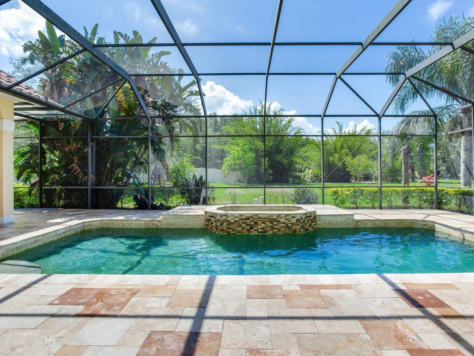 Pool / Spa - Travertine Deck