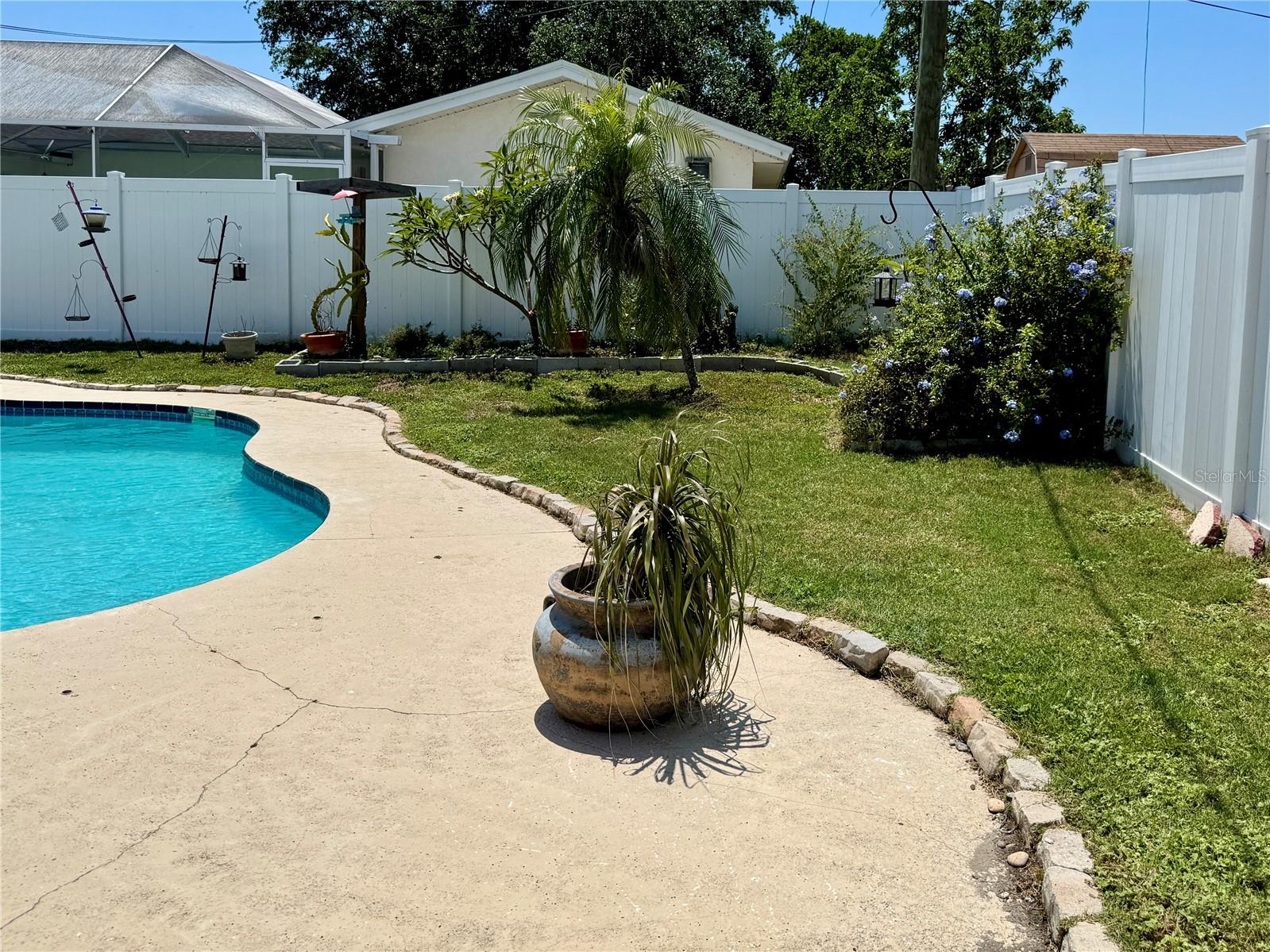 Right side of yard
