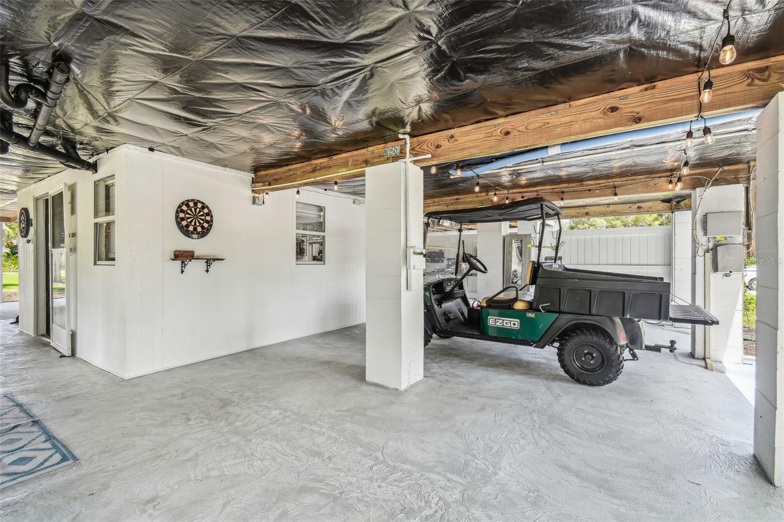 Downstairs parking for your vehicles or UTVs
