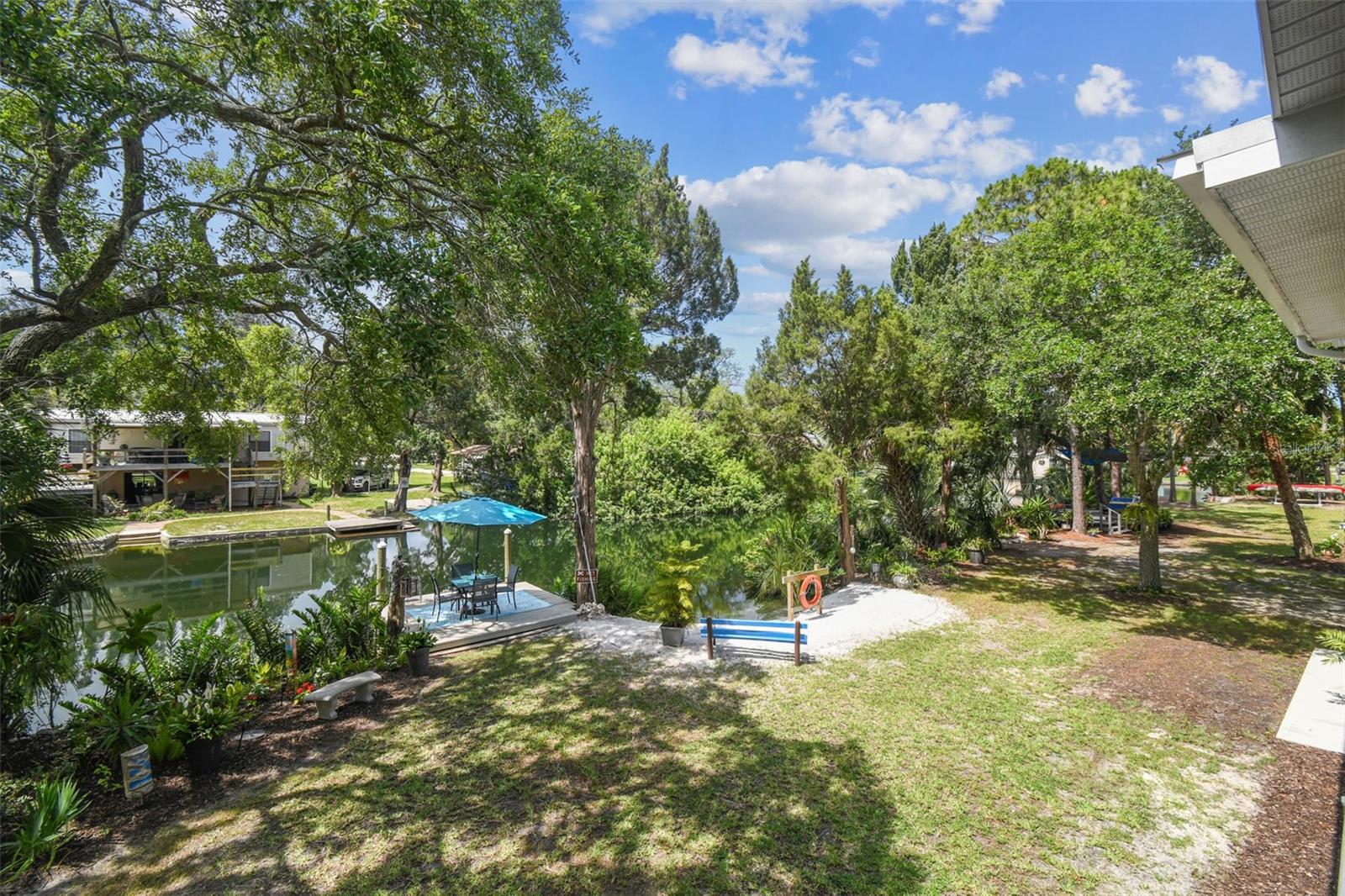 Large yard is so private and prestine