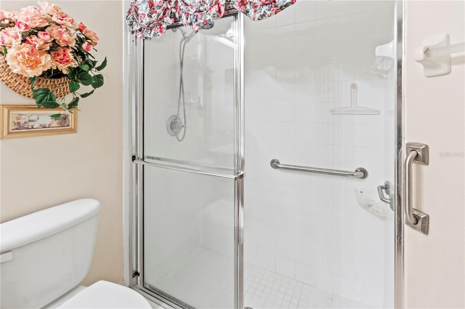 Walk-in shower in ensuite bathroom
