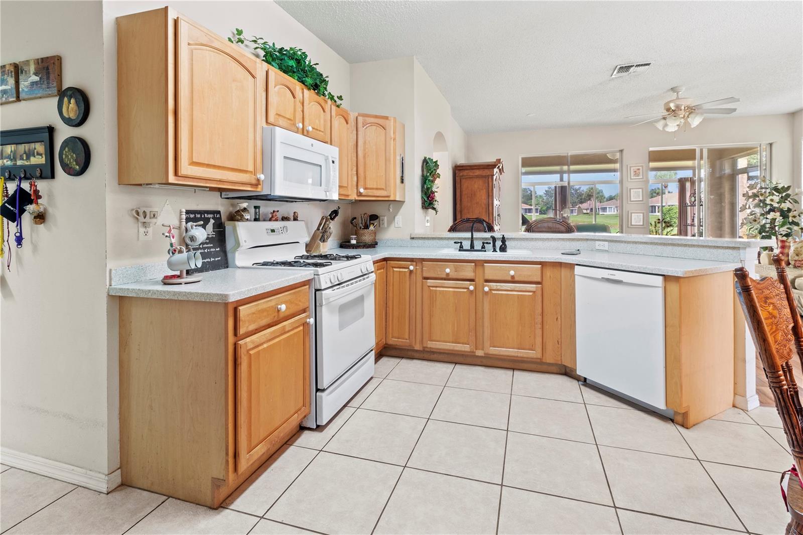 back into kitchen, turn left to laundry room