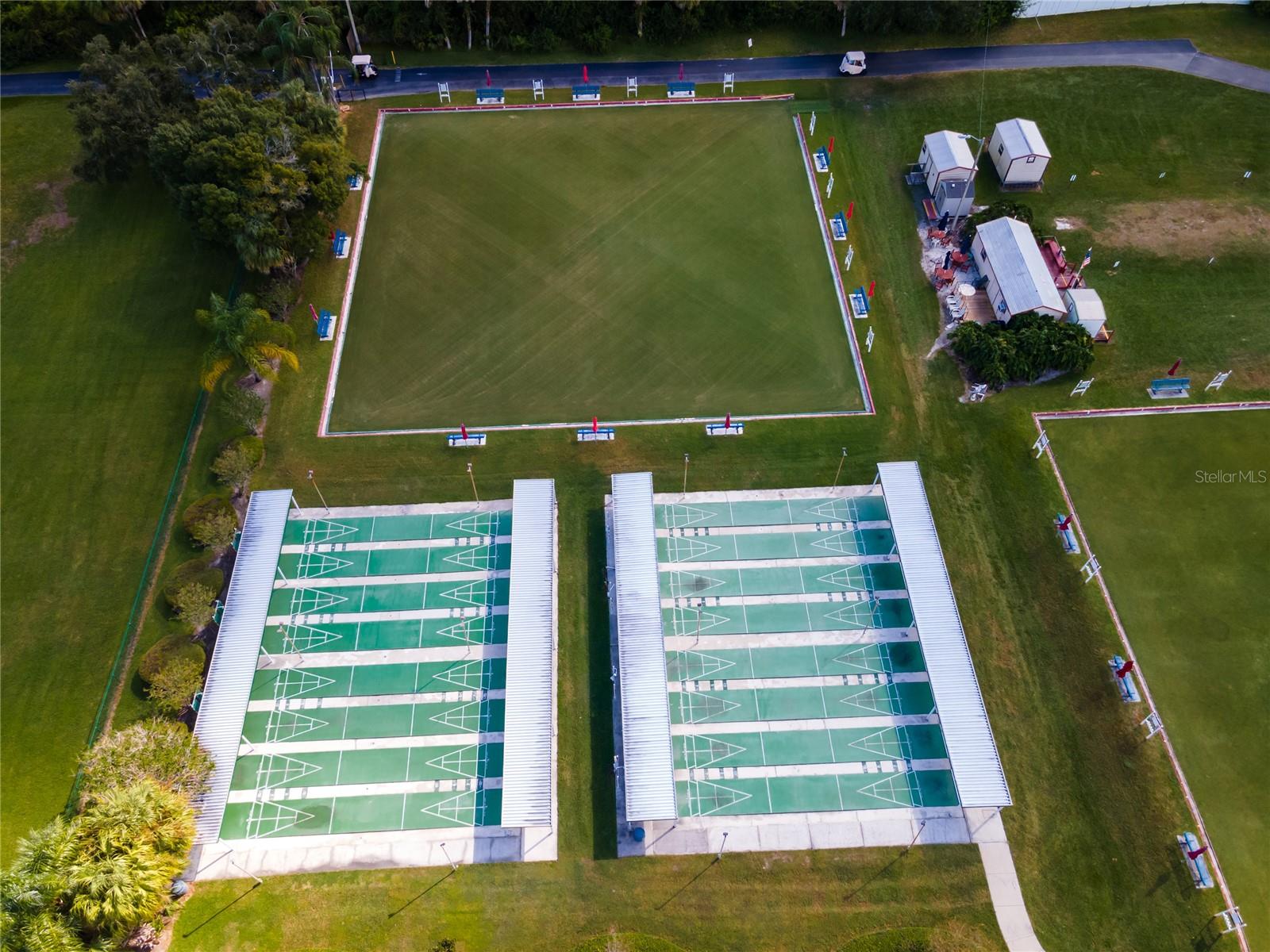 Shuffleboard and lawn bowling