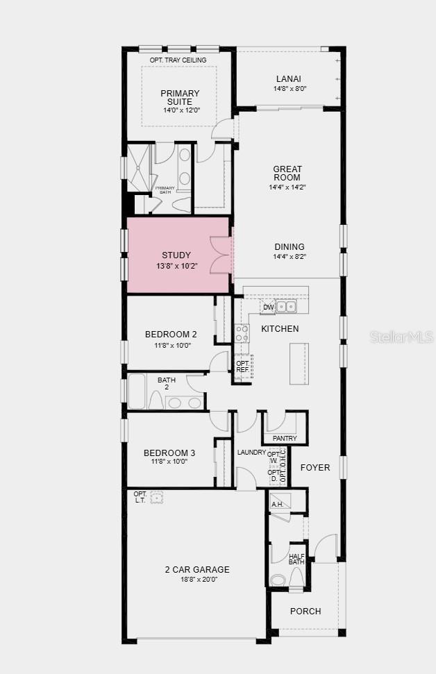 Floor Plan - Additional highlights include: study and an outdoor kitchen rough-in