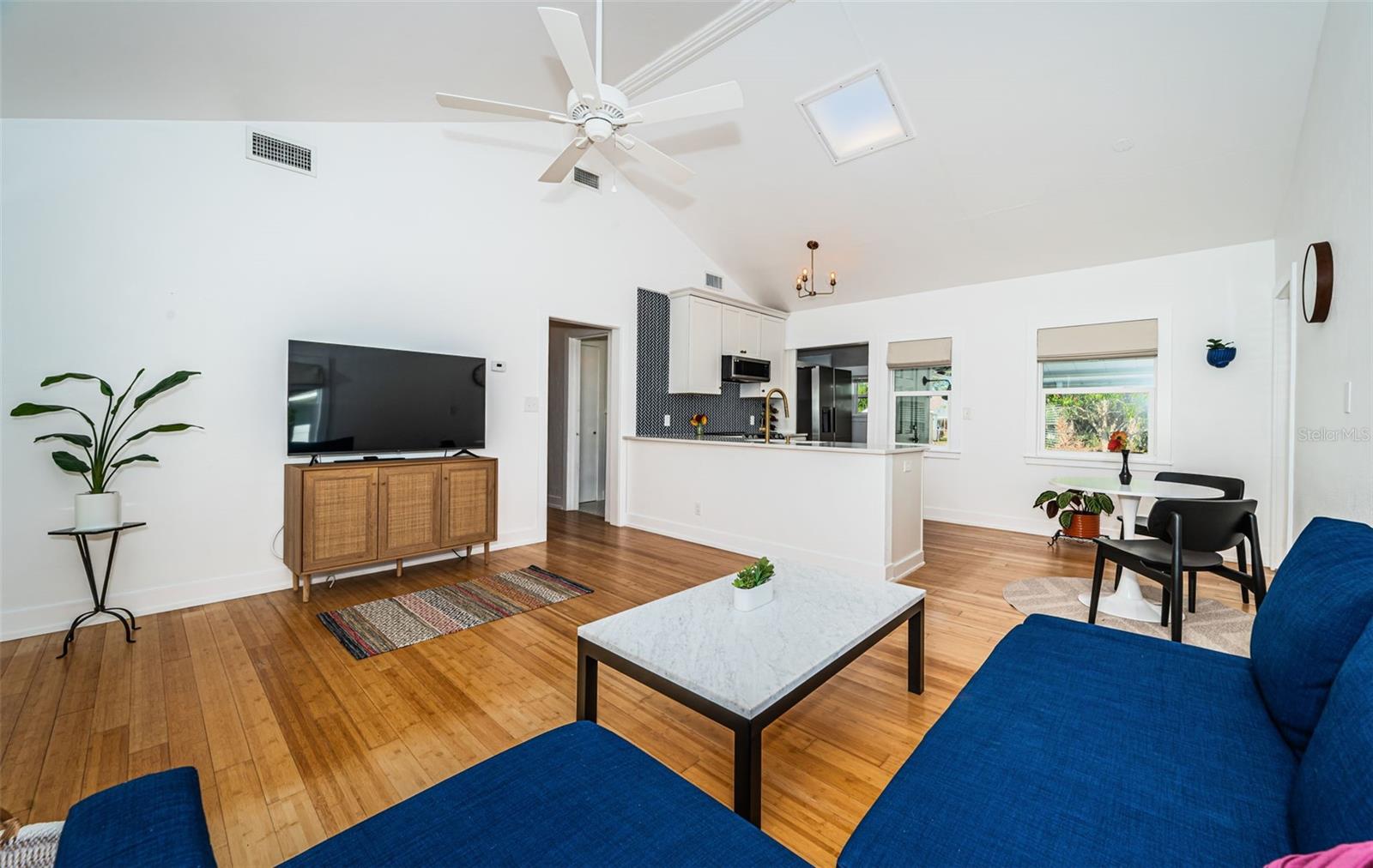 Soaring ceilings make this home feel so large!