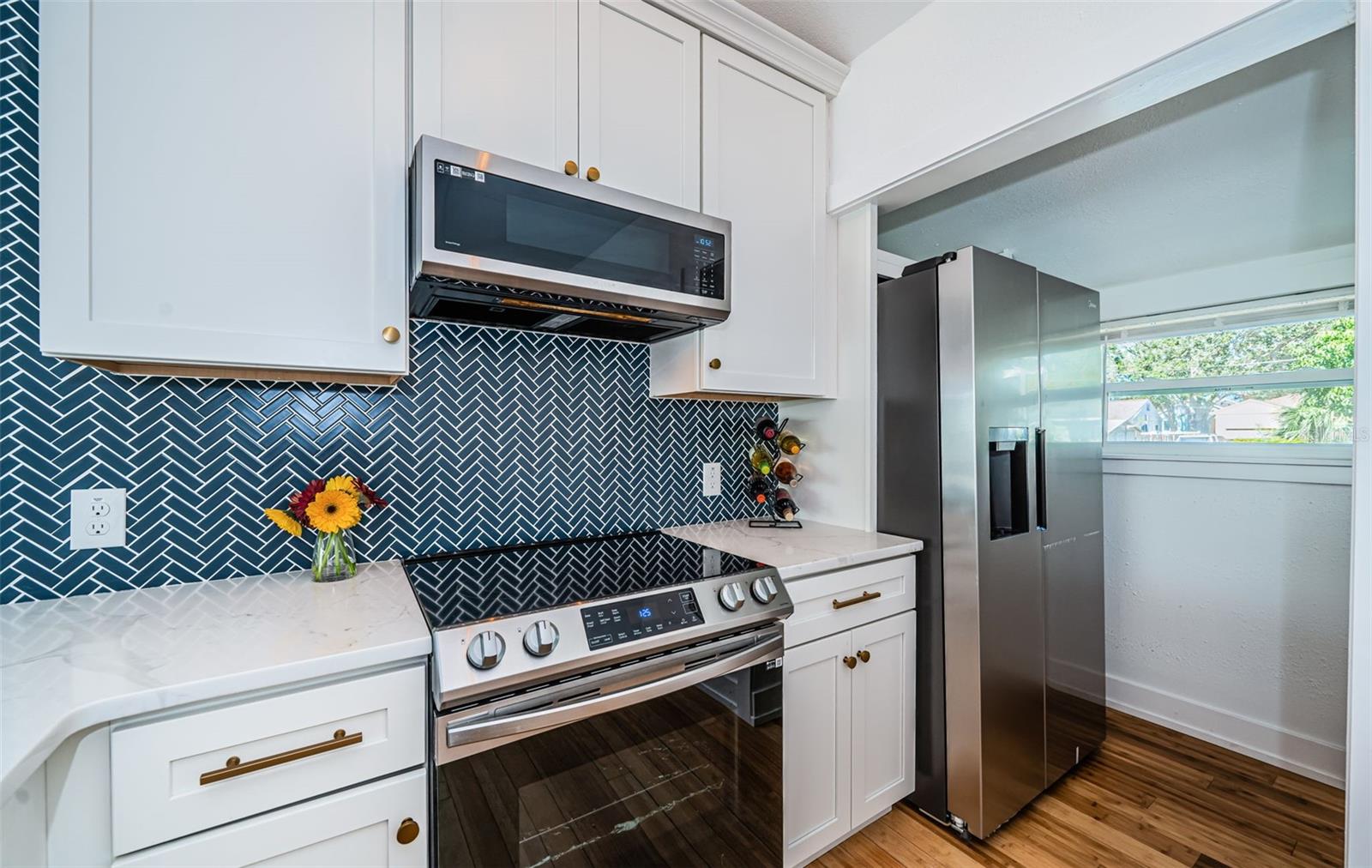 Ample cabinetry for all your kitchen items.