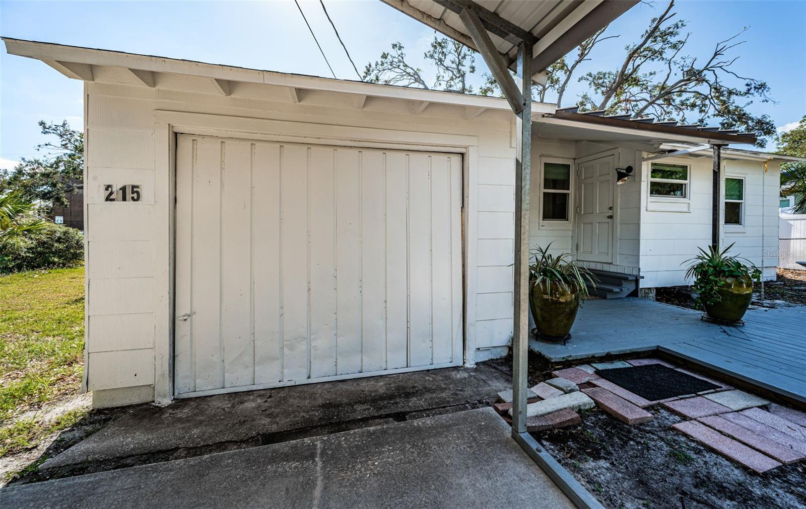 Garage space for storage.
