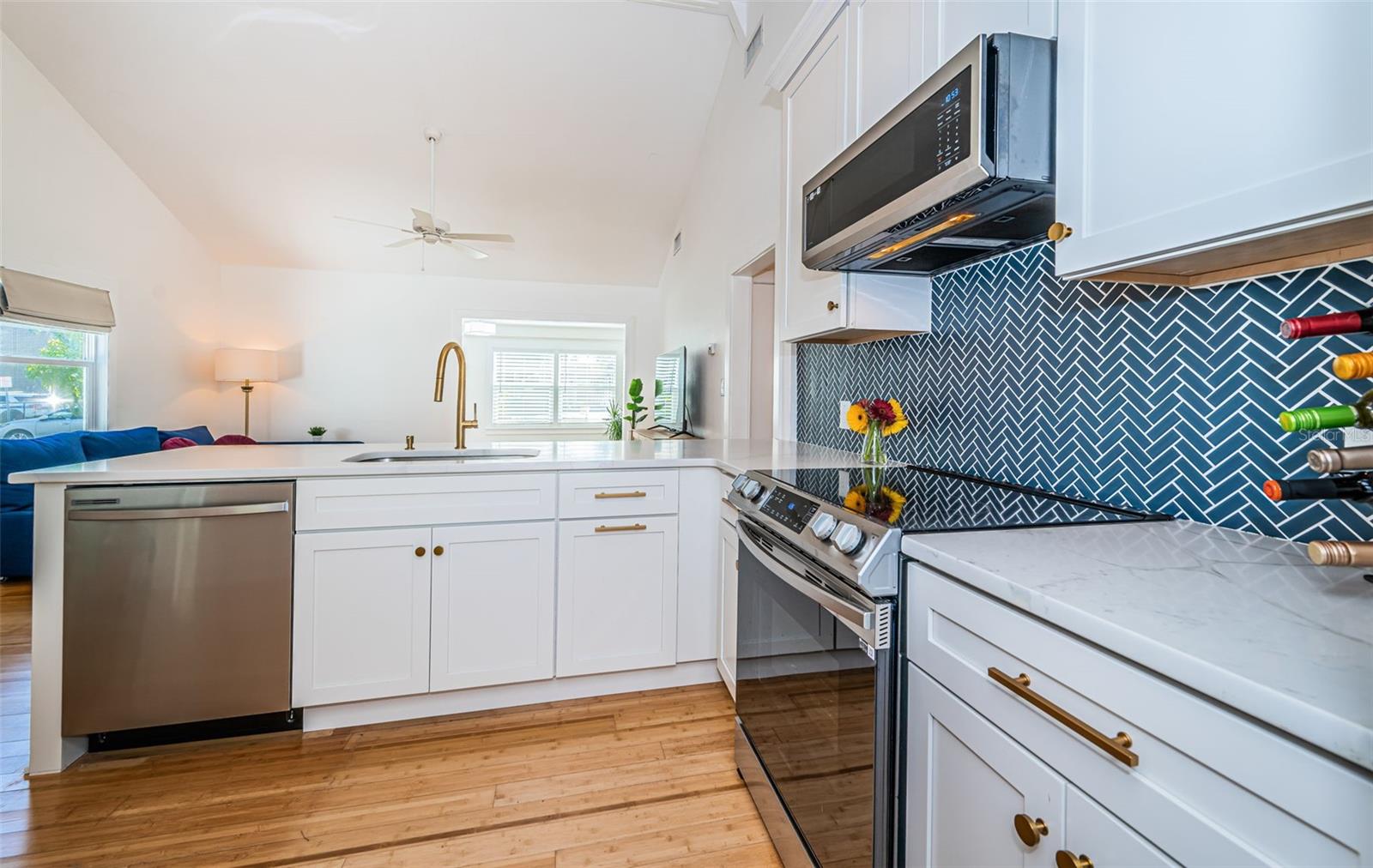 Updated kitchen appliances.