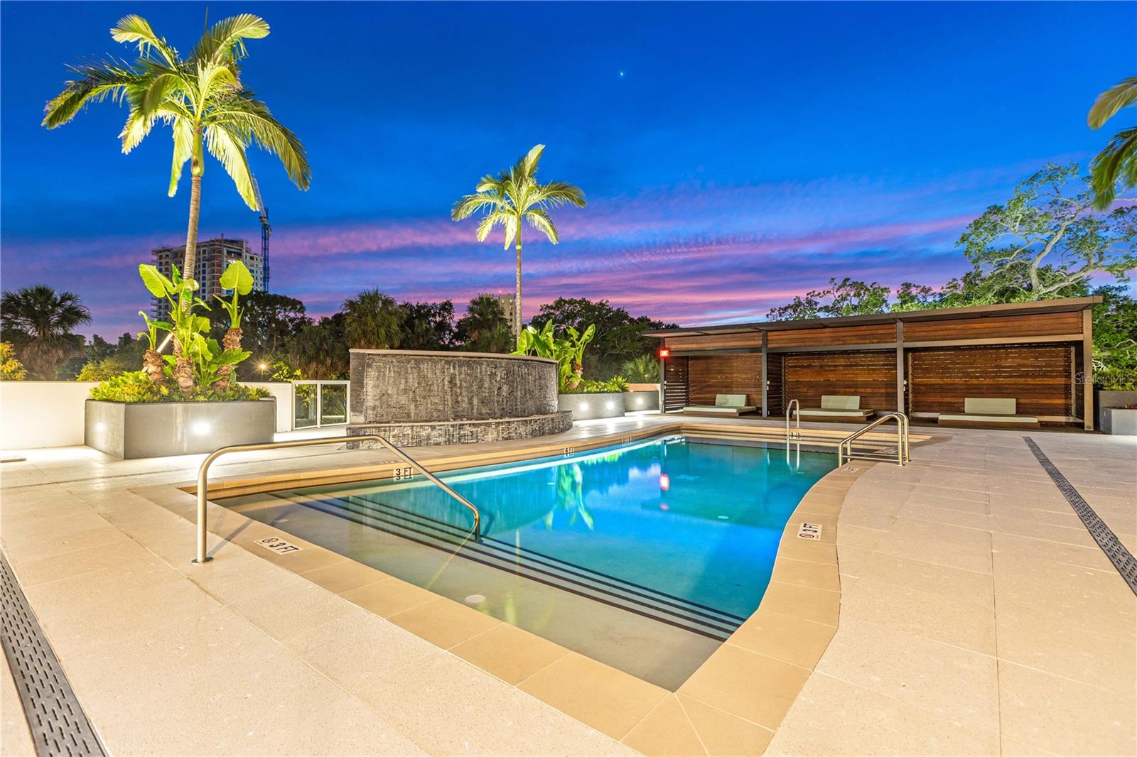 community pool area.