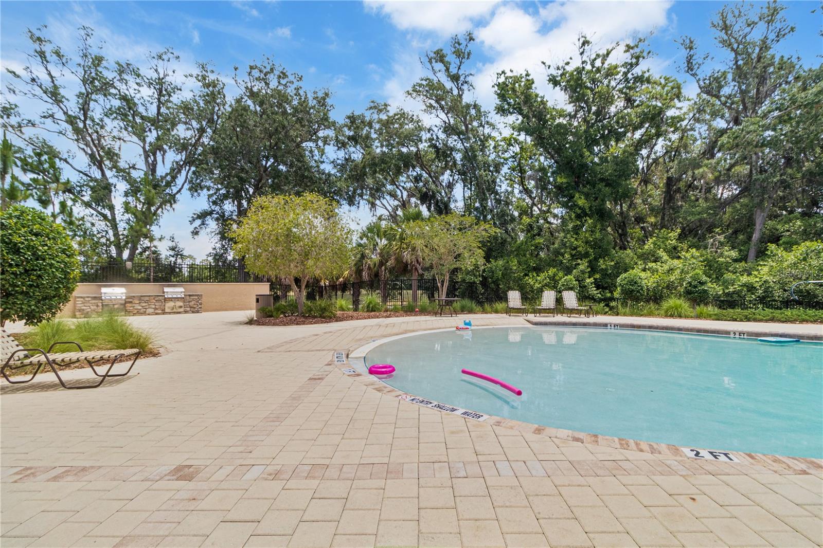 outdoor grills and community pool