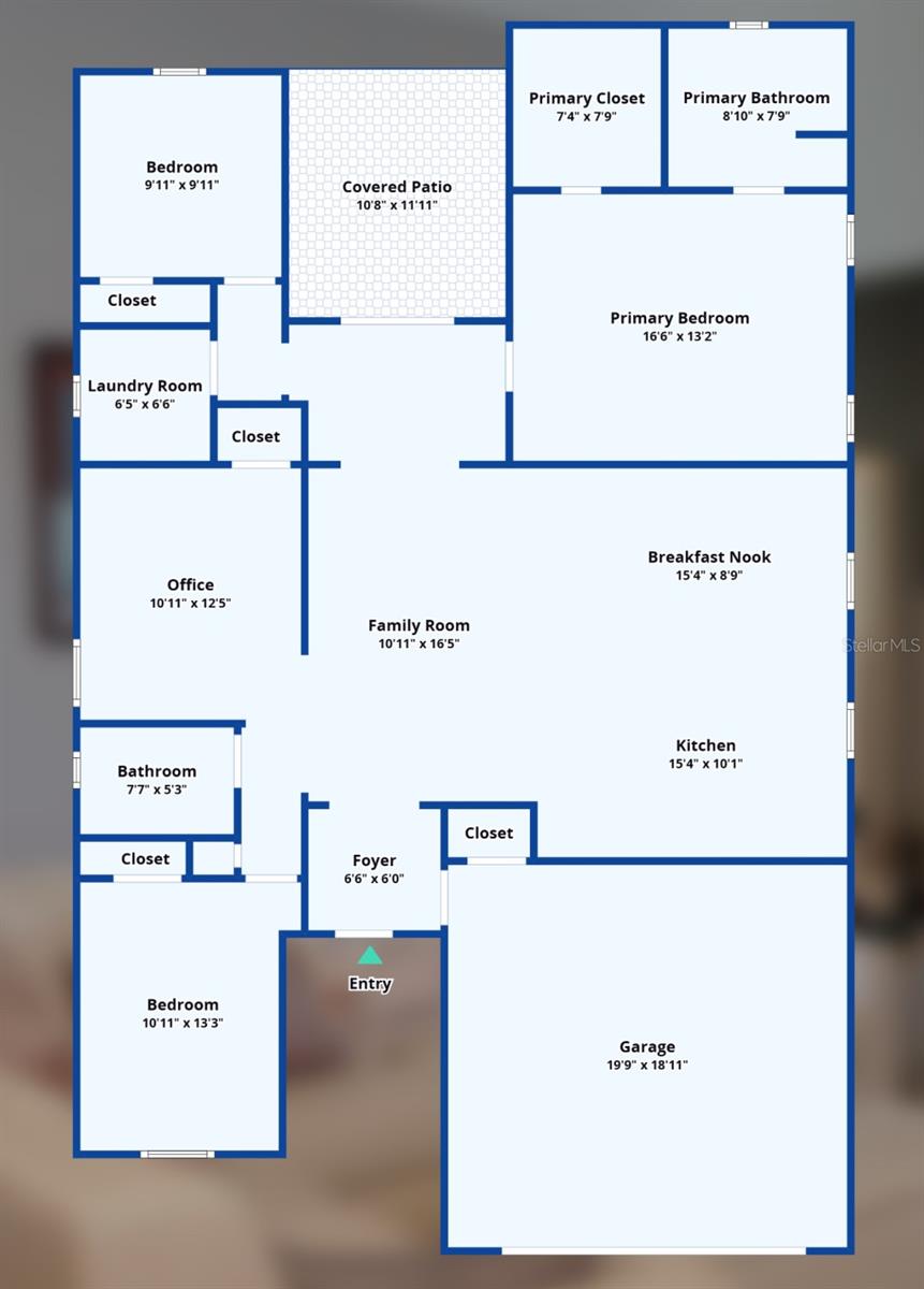 Easy-to-navigate floor plan shows smart, open flow, functional rooms, and well-placed features. Plenty of space for living, working, and entertaining. 3D tour is available.