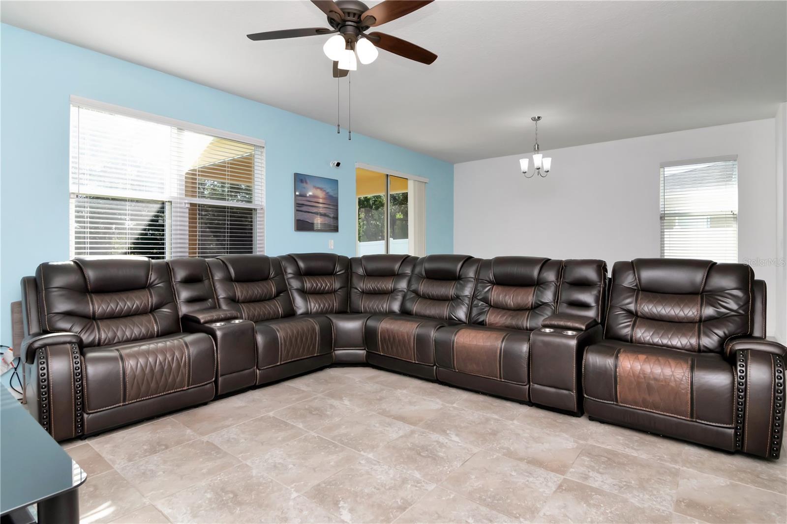 Great room and view of the dining area