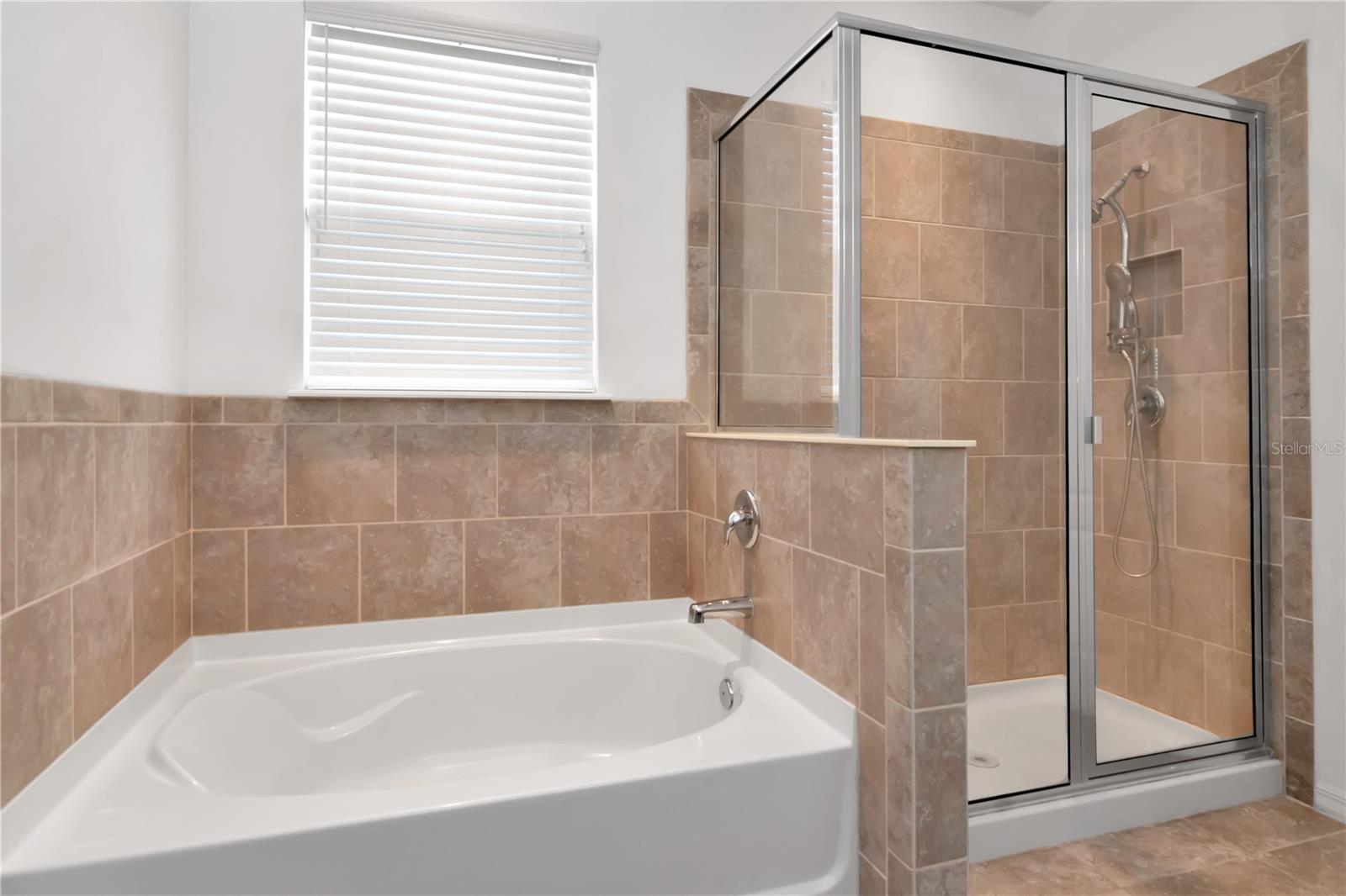 Primary Bath with Garden Tub and walk-in shower