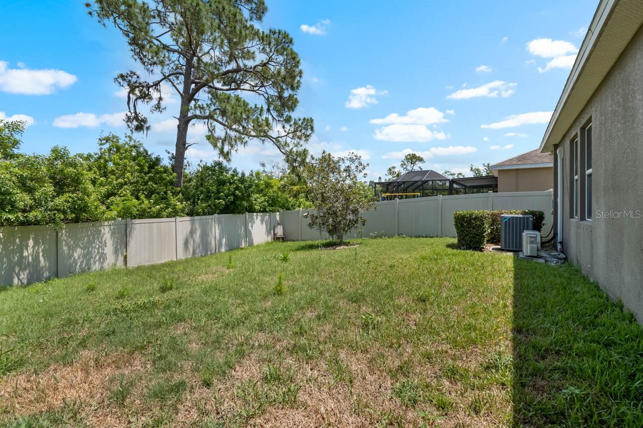 Large Backyard with no rear neighbors