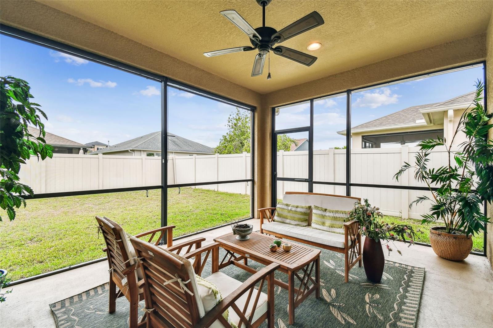 Screen Lanai with solar shades
