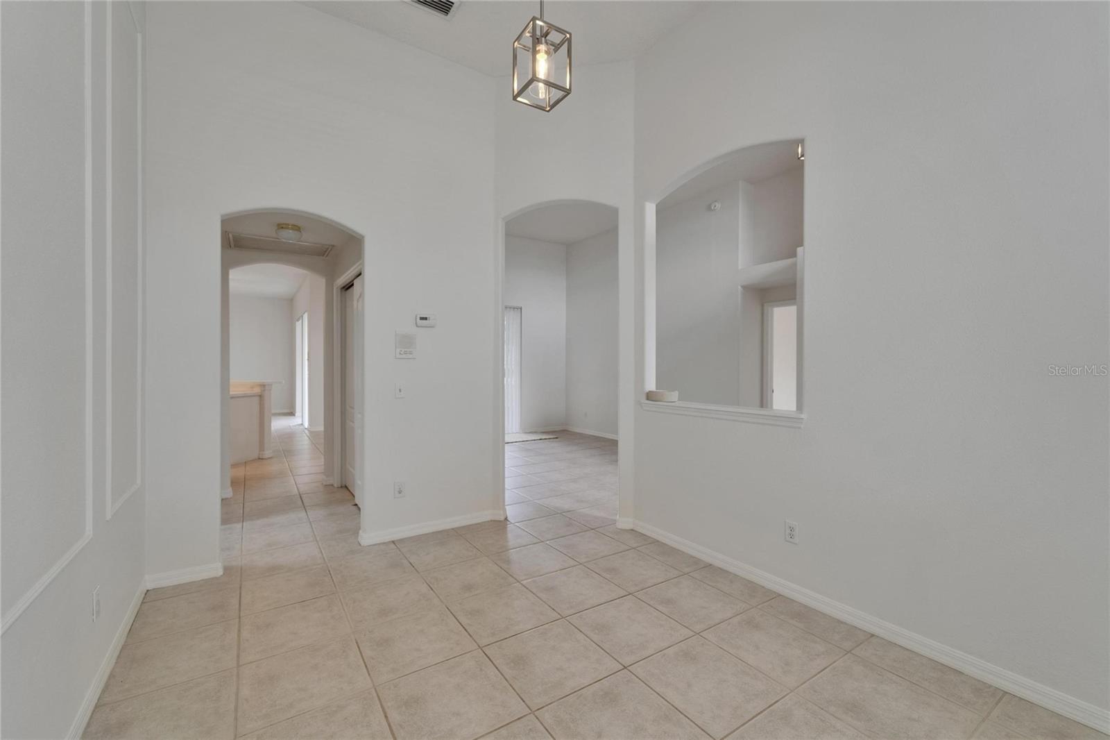 Dining room looking into kitchen