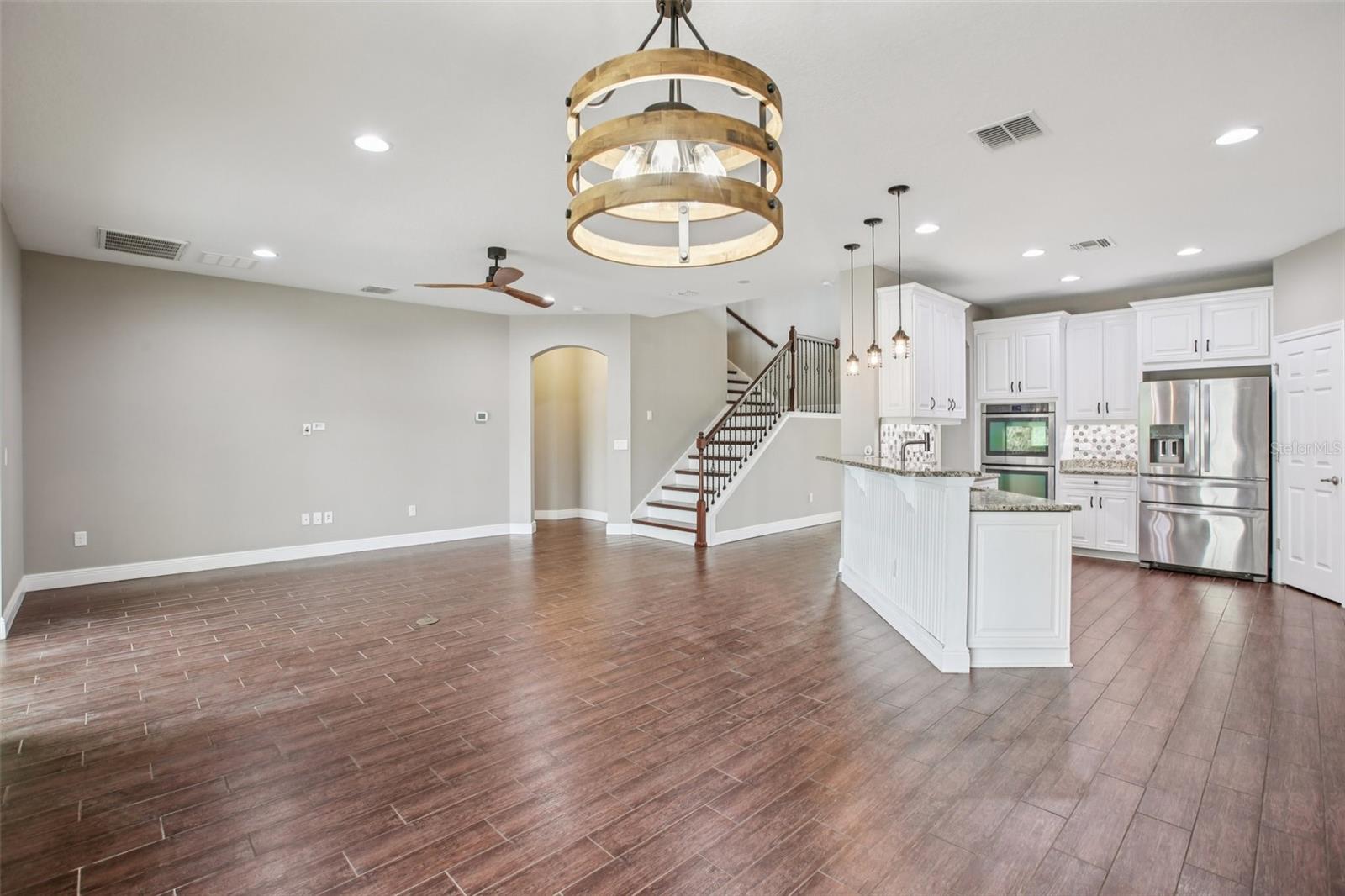 Spacious open-concept living area